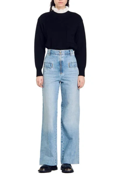 SANDRO SANDRO WIDE-LEG JEANS