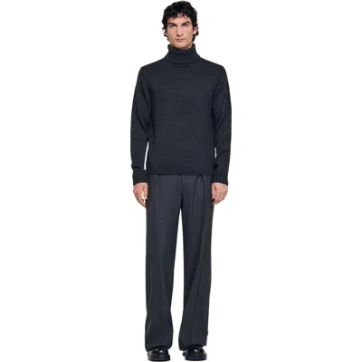 SANDRO SANDRO WOOL AND CASHMERE TURTLENECK SWEATER