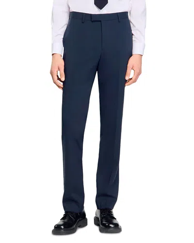 SANDRO WOOL SUIT TROUSERS