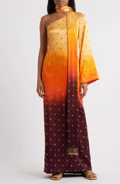 SANI SANI ONE-SHOULDER LONG SLEEVE GOWN