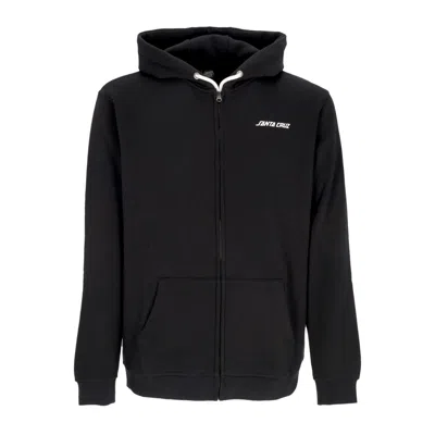 SANTA CRUZ MEN'S SCREAMING FLASH ZIP HOODIE BLACK