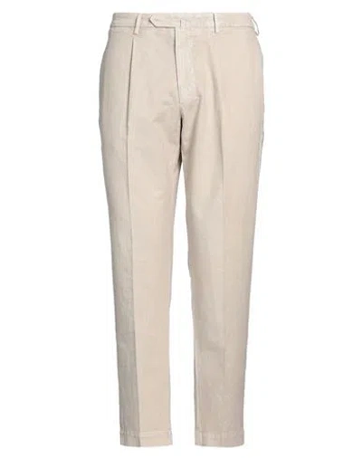 SANTANIELLO SANTANIELLO EVOLUTO MAN PANTS BEIGE SIZE 38 COTTON, LINEN