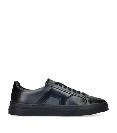 SANTONI LEATHER DBS SNEAKERS