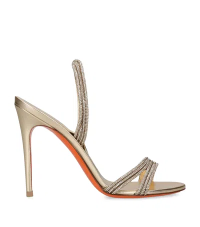 SANTONI SANTONI LEATHER JUSTINE SLINGBACK HEELS 105