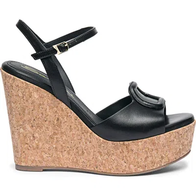 SANTONI LEATHER WEDGE