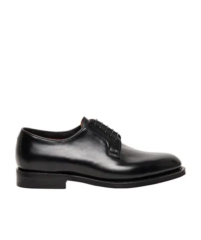 SANTONI SANTONI ROUND TOE DERBY SHOES