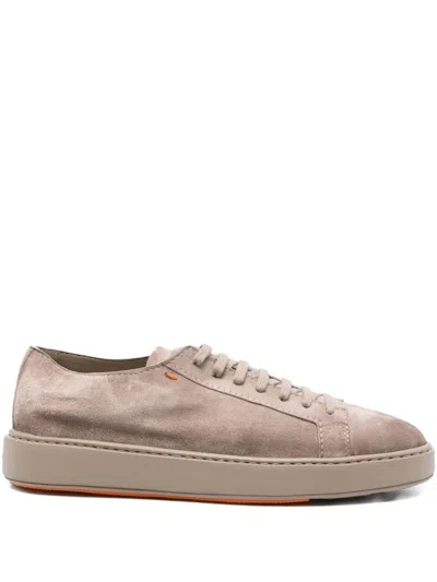 SANTONI SUEDE SNEAKERS