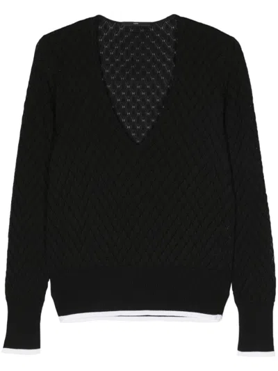 SAPIO V-NECK OPEN KNIT JUMPER