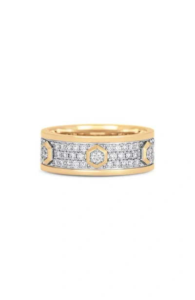 SARA WEINSTOCK SARA WEINSTOCK HONEY COMB HEXAGON PAVÉ DIAMOND RING