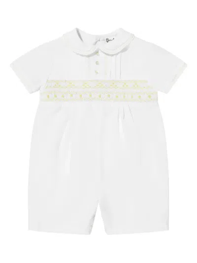 SARAH LOUISE EMBROIDERED ROMPER