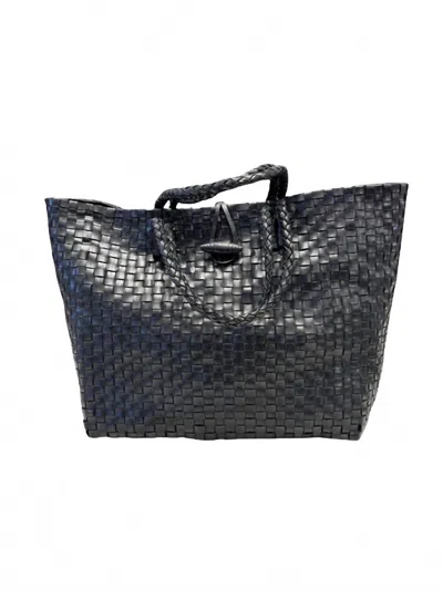 SARAH STEWART WOMEN'S LAURA BRAIDED LEATHER TOTE IN BLACK