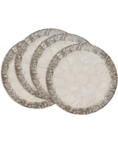SARO LIFESTYLE GLOW CAPIZ PLACEMATS, 15" ROUND