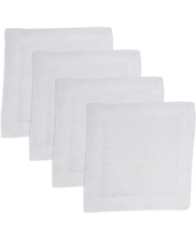 SARO LIFESTYLE PURE LINEN TEA NAPKINS, 6" X 6"