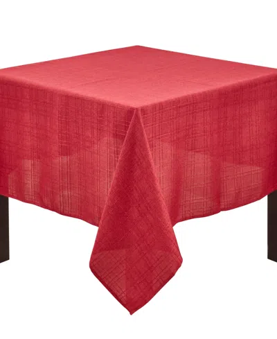 SARO LIFESTYLE REFINED STITCHED PLAID TABLECLOTH, 70" X 70"