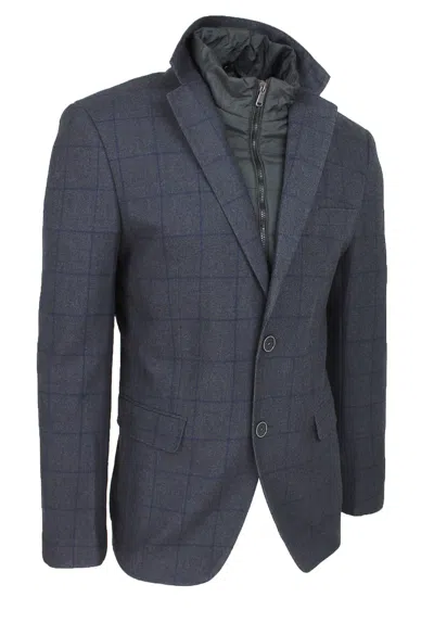 SARTORIALE JACKE HERREN SCHNEIDEREI GRAU KADER MANTEL CASUAL ELEGANT MIT WESTE INTERN