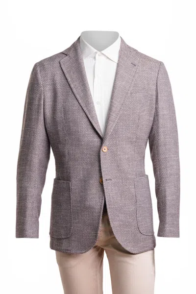 SARTORIO BIRDSEYE VIRGIN WOOL-SILK-COTTON SPORT JACKET