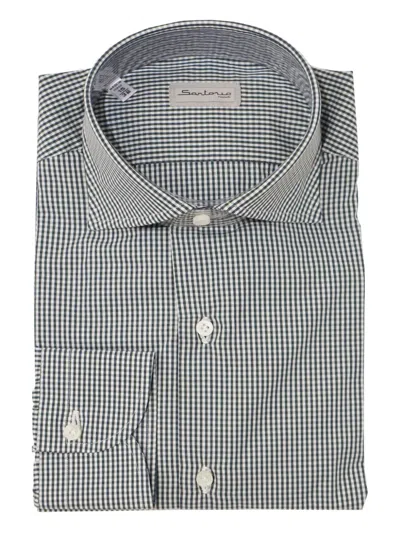 SARTORIO NAPOLI GINGHAM COTTON SHIRT