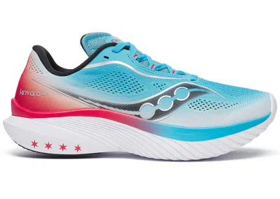 SAUCONY KINVARA 15 CHICAGO (WOMEN'S) SNEAKERS IN BLUE/RED