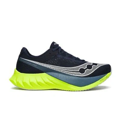 SAUCONY SAUCONY MEN'S ENDORPHIN PRO 4 RUNNING SHOES - NAVY/CITRON NWB