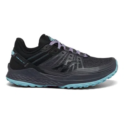SAUCONY WOMEN'S MAD RIVER TR2 TRAIL RUNNING SNEAKERS IN CHARCOAL/MARINE