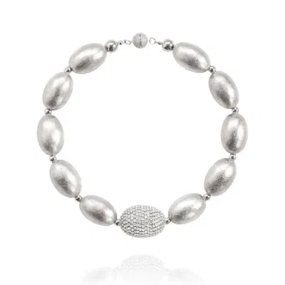 SAULE LABEL WOMEN'S CHÉRIE NECKLACE IN SILVER SHEER