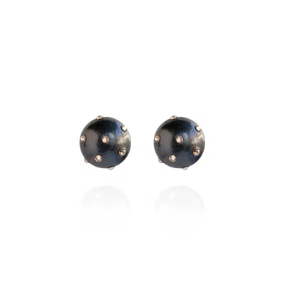SAULE LABEL WOMEN'S GAIA JET PETITE EARRINGS IN BLACK CORAL