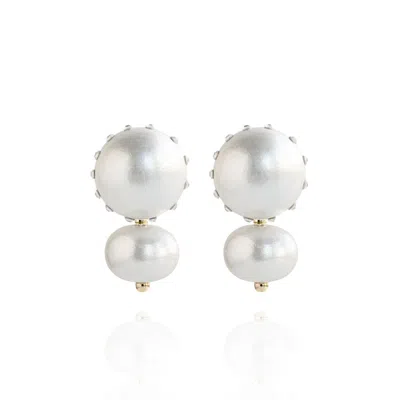 SAULE LABEL WOMEN'S LIVIA EARRINGS IN WHITE HERON