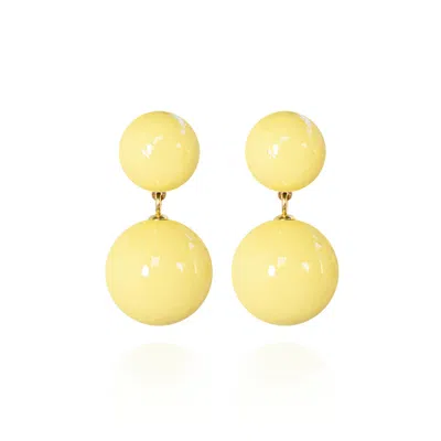 SAULE LABEL WOMEN'S YELLOW SONIA CLASSIC EARRINGS IN BUTTERCUP