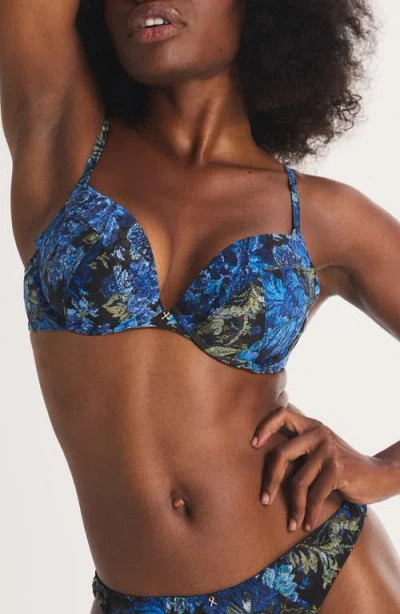 SAVAGE X FENTY SAVAGE X FENTY FLORAL RUSH PLUNGE PUSH-UP BRA