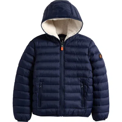 SAVE THE DUCK SAVE THE DUCK KIDS' FINNEGAN HOODED PUFFER JACKET