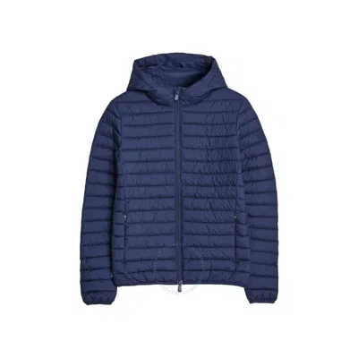 SAVE THE DUCK SAVE THE DUCK MEN'S NAVY BLUE LUKE P-EM QUILTED DOWN JACKET