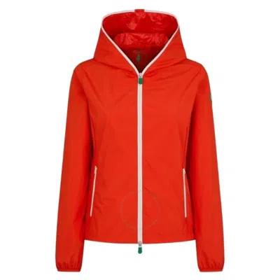 SAVE THE DUCK SAVE THE DUCK TRAFFIC RED STELLA HOODED RAIN JACKET