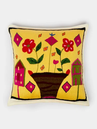 SAVED NY BASKET CASHMERE CUSHION (20IN/51CM)