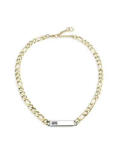 SAVIENE WOMEN'S ALL INCLUSIVE TWO-TONE & CUBIC ZIRCONIA BAR PENDANT NECKLACE