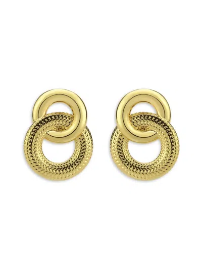 SAVIENE WOMEN'S INTERLOCK CUBIC ZIRCONIA DROP EARRINGS