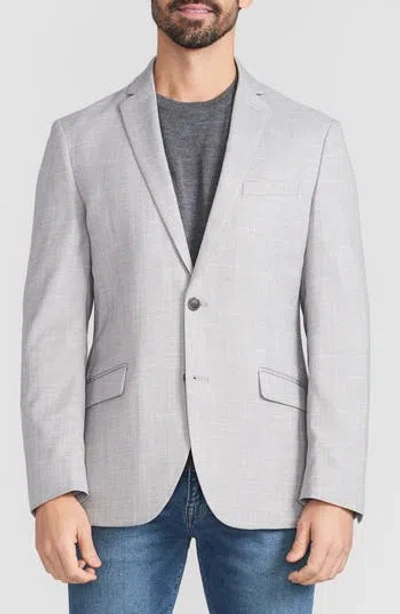 SAVILE ROW CO SAVILE ROW CO GREY TEXTURED NOTCH LAPEL SPORT COAT