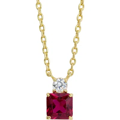 SAVVY CIE JEWELS SAVVY CIE JEWELS CUBIC ZIRCONIA BIRTHSTONE PENDANT NECKLACE