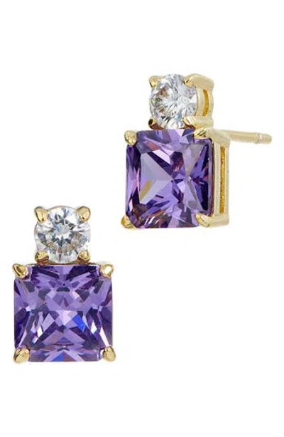 SAVVY CIE JEWELS SAVVY CIE JEWELS CUBIC ZIRCONIA BIRTHSTONE STUD EARRINGS
