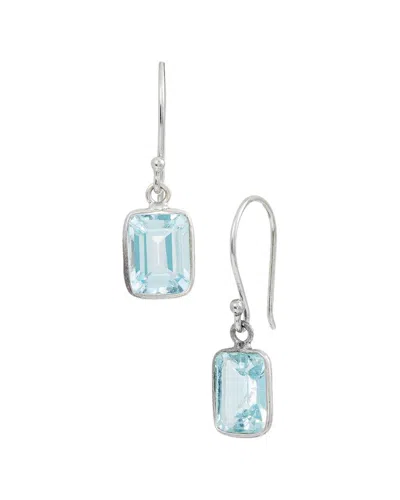 SAVVY CIE SAVVY CIE SILVER 2.50 CT. TW. BLUE TOPAZ EARRINGS