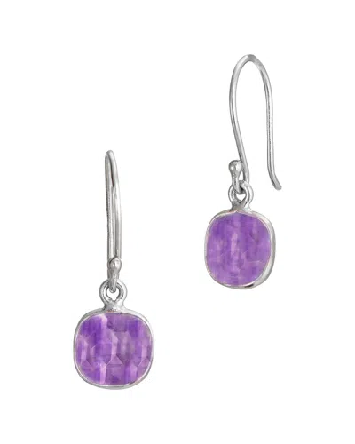 SAVVY CIE SAVVY CIE SILVER 3.00 CT. TW. AMETHYST EARRINGS