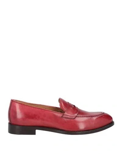 SAXONE SAXONE WOMAN LOAFERS GARNET SIZE 8 LEATHER