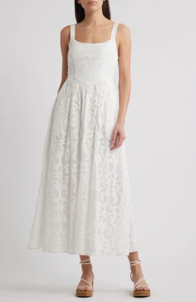 SAYLOR SAYLOR MARYL OPEN STITCH SLEEVELESS MAXI DRESS