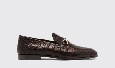 SCAROSSO SCAROSSO ALESSANDRO DARK BROWN CROCO