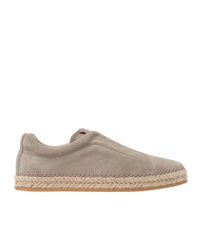 SCAROSSO ROUND TOE LOW-TOP SNEAKERS