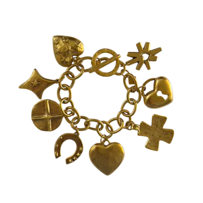 SCCOLLECTION WOMEN'S GOLD ROONEY CHUNKY CHARM BRACELET