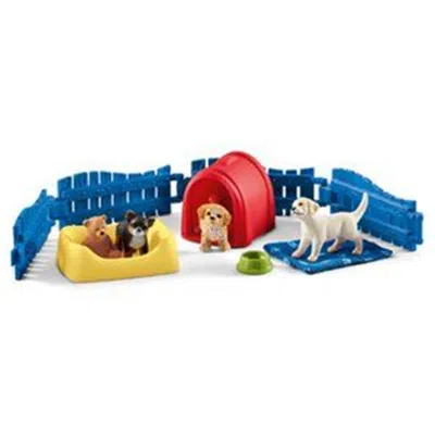SCHLEICH NORTH AMERICA SCHLEICH NORTH AMERICA PUPPY PEN, ASSORTED COLOR