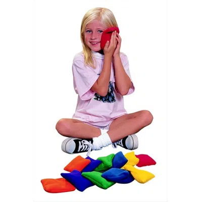 SCHOOL SMART 5 IN. FLEECE BEANBAGS- SET OF 12