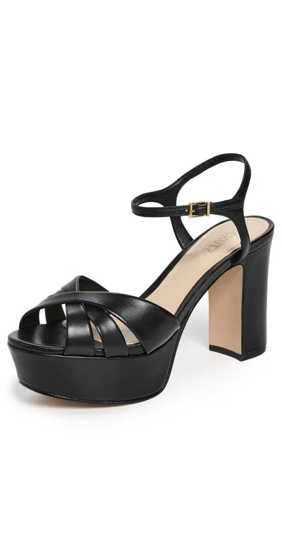 SCHUTZ KEEFA PLATFORM HEELS BLACK