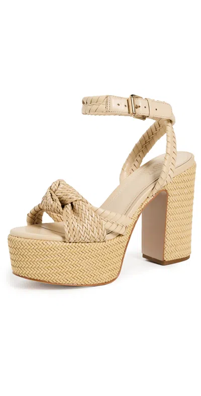 SCHUTZ KHARI PLATFORM HEELS NATURAL NIBS
