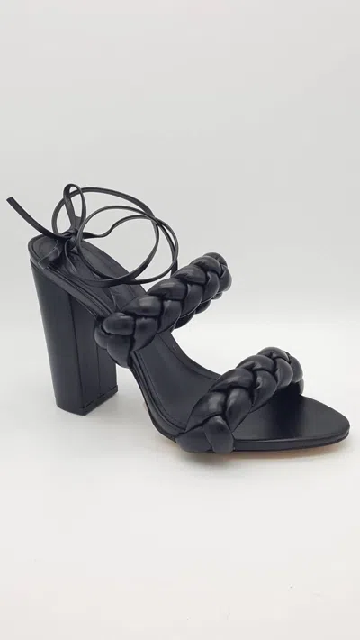 SCHUTZ ZARDA HIGH BLOCK HEELS IN BLACK
